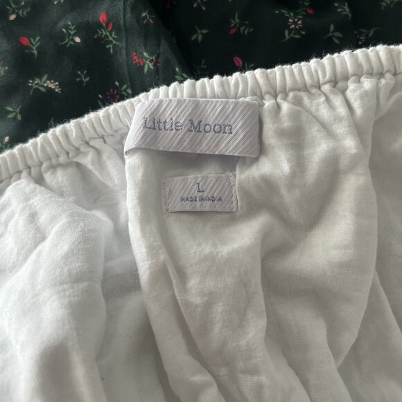 NWOT Aritzia Little Moon 'Kay' White Cotton Puff Sleeve Mini Dress Womens sz L - Picture 4 of 5